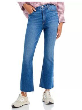 Rag & Bone Casey High-Rise Raw Hem Ankle Flare Jeans Size 31